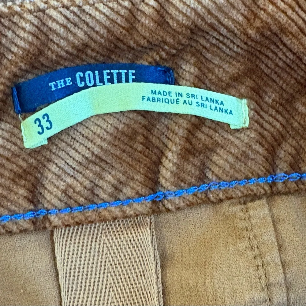 Maeve by Anthropologie The Colette Corduroy Wide Leg Crop Pants Brown Caramel 33 - Picture 8 of 9